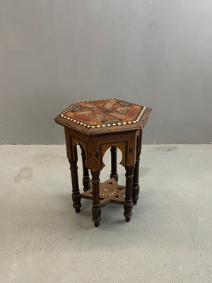 Andalusian Hispano-Moresque vintage marquetry table (49 x 36cm)