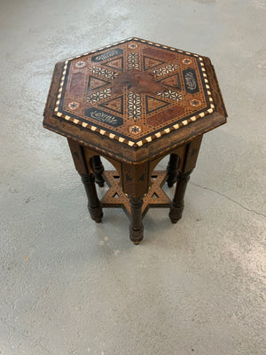 Andalusian Hispano-Moresque vintage marquetry table (49 x 36cm)