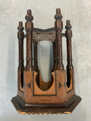 Andalusian Hispano-Moresque vintage marquetry table (49 x 36cm)