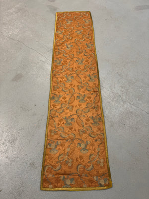 Antique French silk brocade (208 x 50cm)