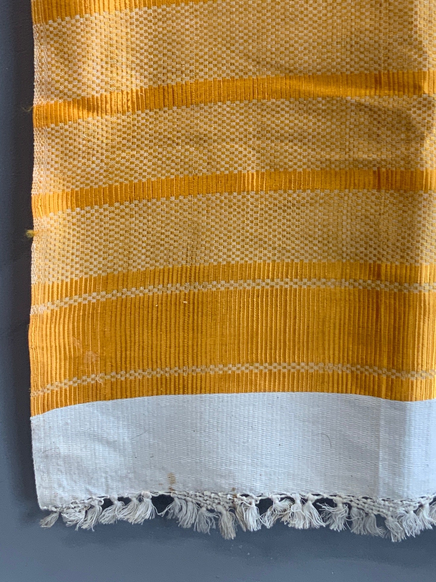Indian? Bright Yellow Silk/Cotton (210 x 110cm)