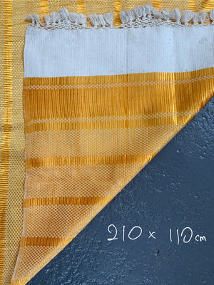 Indian? Bright Yellow Silk/Cotton (210 x 110cm)