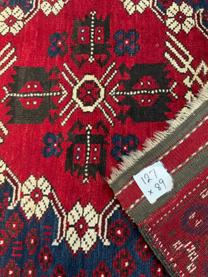 Turkish Bergama vintage rug (127 x 89cm)