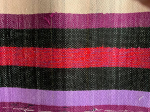 Turkish plainweave vintage mercerised cotton blanket / throw (228 x 182cm)