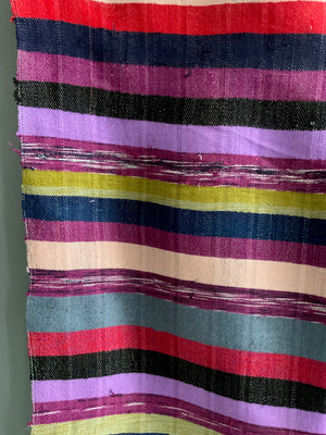 Turkish plainweave vintage mercerised cotton blanket / throw (228 x 182cm)