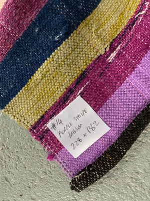 Turkish plainweave vintage mercerised cotton blanket / throw (228 x 182cm)