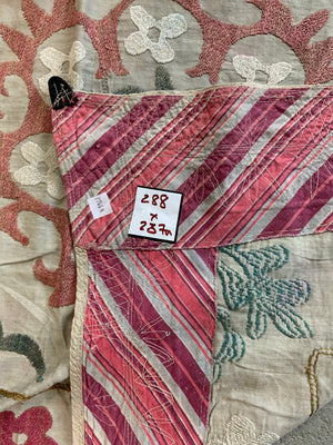 Uzbekistan vintage Tajik Samarakand suzani embroidery (288 x 237cm)