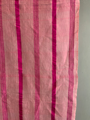 Late Ottoman pink silk and linen gauze in four panels (207 x 203cm)