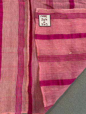 Late Ottoman pink silk and linen gauze in four panels (207 x 203cm)