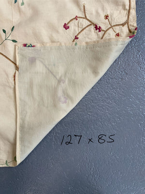 Silk Embroidery in manner of crewel work (127 x 85cm)