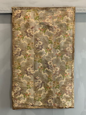 French antique silk brocade  (116 x 72cm)