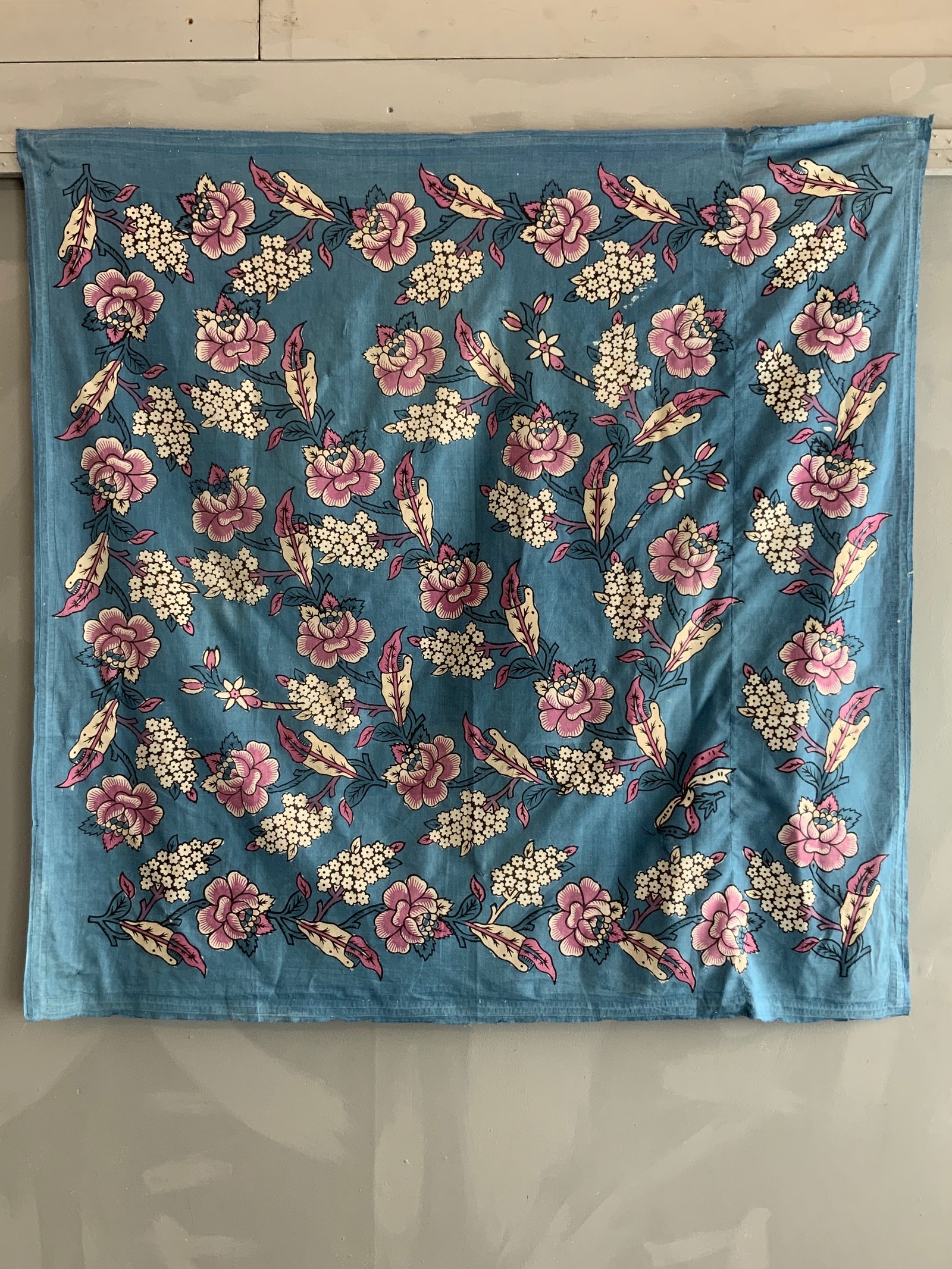 Turkish cotton Kandili block print (122 x 122cm)
