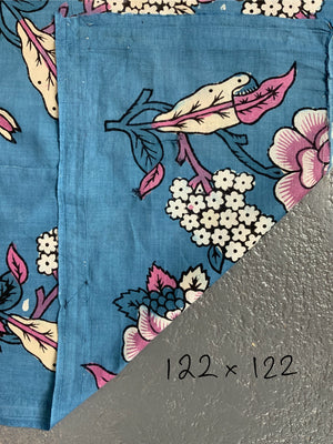 Turkish cotton Kandili block print (122 x 122cm)