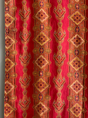 Victorian Paisley ' Turkey Red ' print  (172 x 145cm)