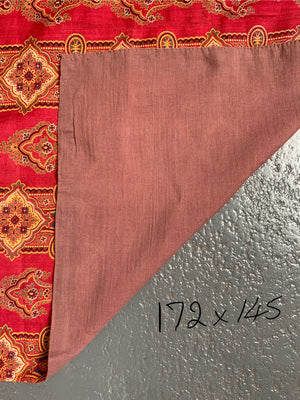 Victorian Paisley ' Turkey Red ' print  (172 x 145cm)