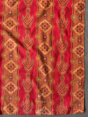 Victorian Paisley ' Turkey Red ' print  (172 x 145cm)