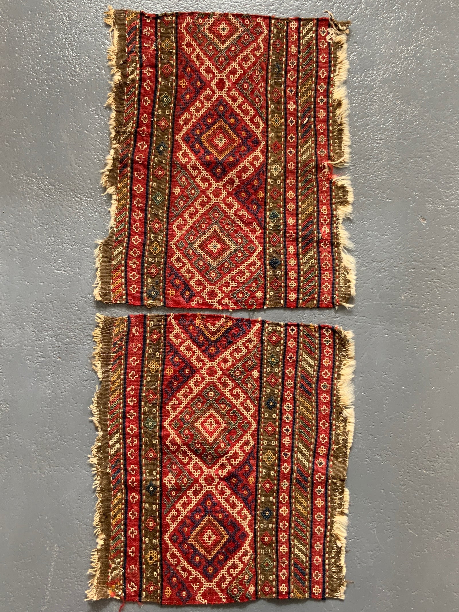 Caucasian antique Shahsavan mafrash panels (60 x 50cm)