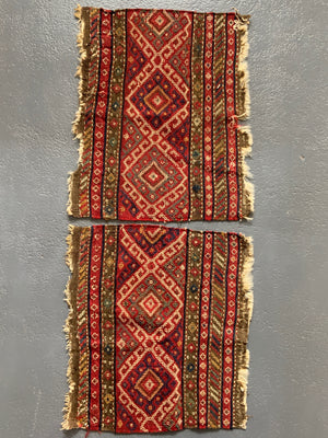 Caucasian antique Shahsavan mafrash panels (60 x 50cm)