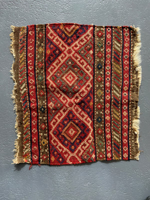 Caucasian antique Shahsavan mafrash panels (60 x 50cm)