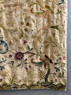 English Arts & Crafts crewelwork embroidery (219 x 104cm)