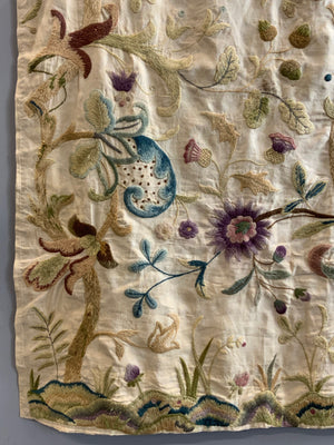 English Arts & Crafts crewelwork embroidery (219 x 104cm)
