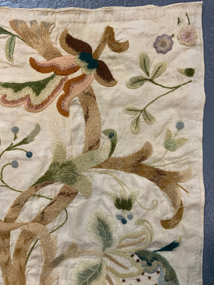 English Arts & Crafts crewelwork embroidery (219 x 104cm)