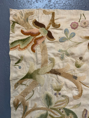 English Arts & Crafts crewelwork embroidery (219 x 104cm)