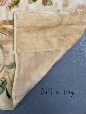 English Arts & Crafts crewelwork embroidery (219 x 104cm)