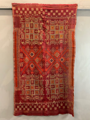 Rajasthan Bikaner antique light wool shawl (192 x 111cm)