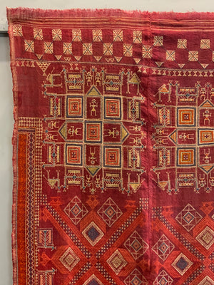 Rajasthan Bikaner antique light wool shawl (192 x 111cm)