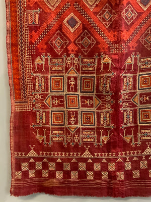 Rajasthan Bikaner antique light wool shawl (192 x 111cm)