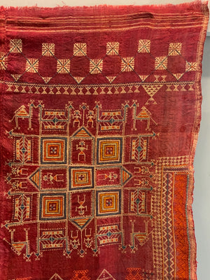 Rajasthan Bikaner antique light wool shawl (192 x 111cm)