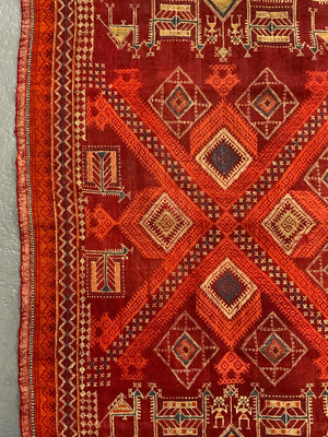 Rajasthan Bikaner antique light wool shawl (192 x 111cm)