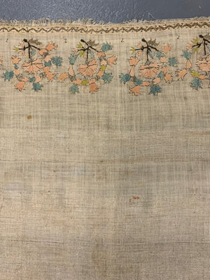 Turkish Ottoman antique embroidered towel  (104 x 69cm)