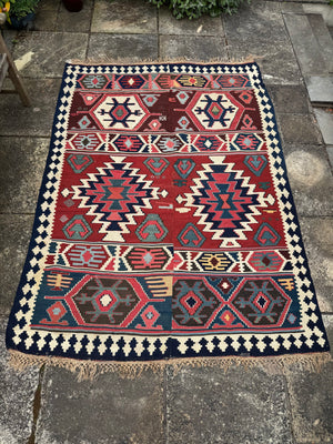 Azeri Kurdish antique kilim (233 x 172cm)