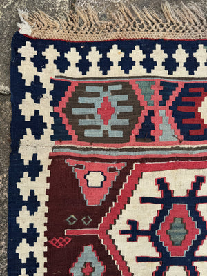 Azeri Kurdish antique kilim (233 x 172cm)