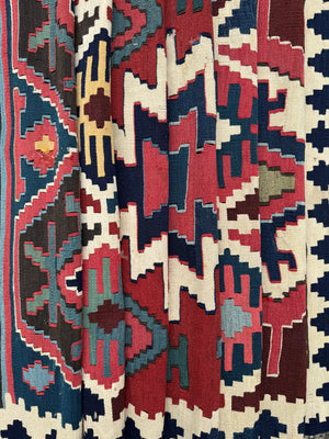 Azeri Kurdish antique kilim (233 x 172cm)