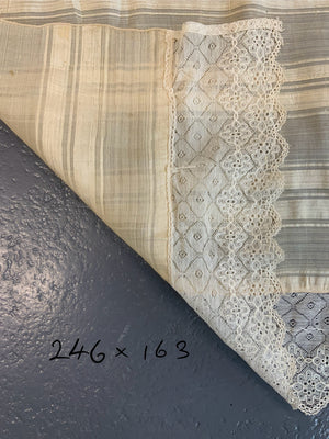 lace edged silk (246 x 163cm)