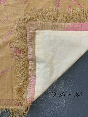 Macau or Cantonese antique embroidered bed cover  (235 x 185cm)