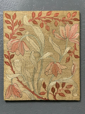 William Morris  & Co. antique silk embroidery (50 x 43cm)