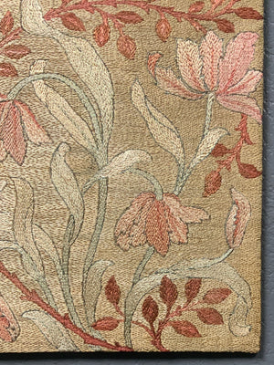 William Morris  & Co. antique silk embroidery (50 x 43cm)