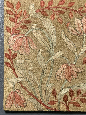 William Morris  & Co. antique silk embroidery (50 x 43cm)