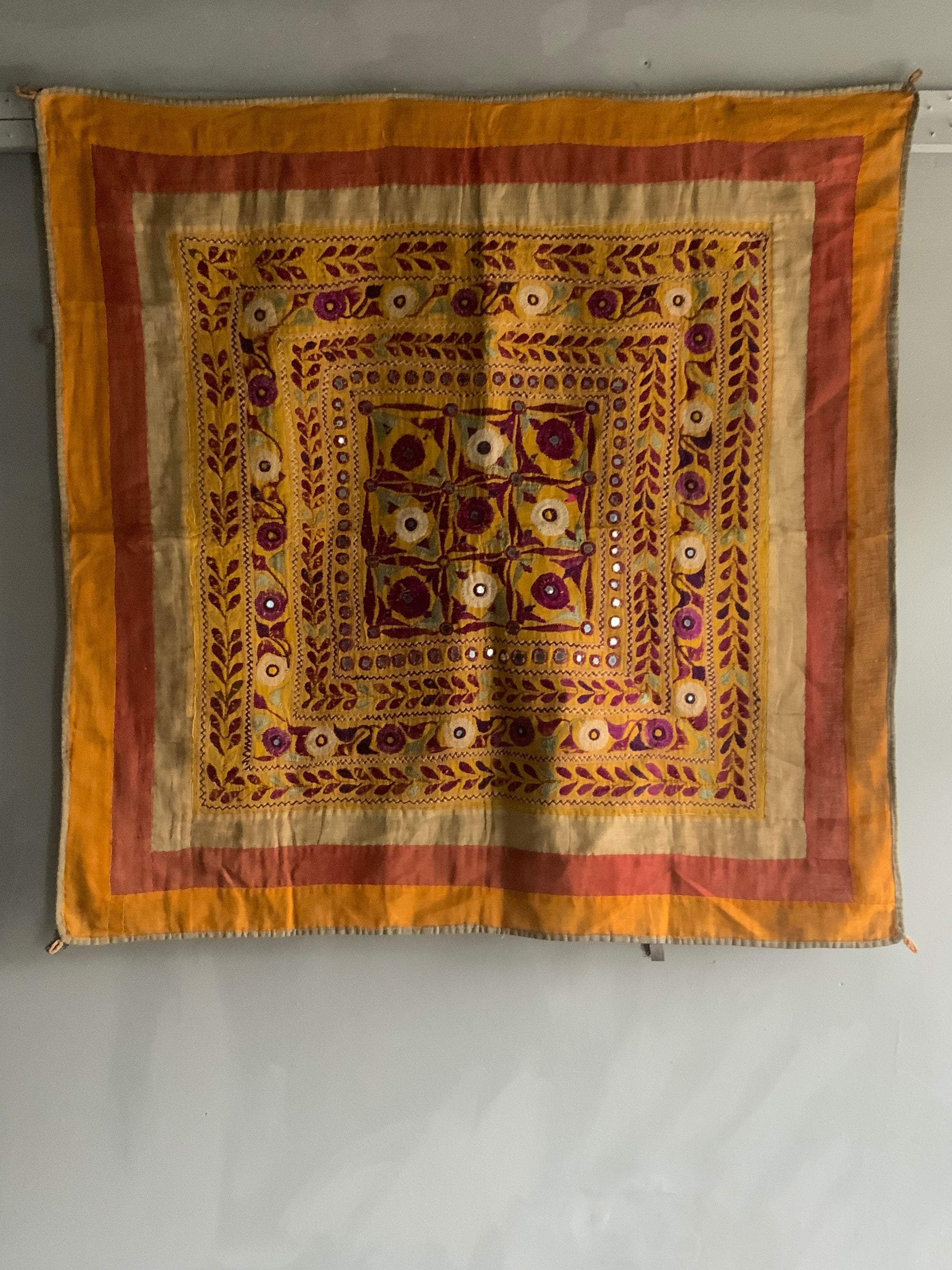 Gujarat embroidered rumal (83 x 83cm)