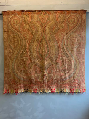 Paisley shawl fragment as found (153 x 156cm)