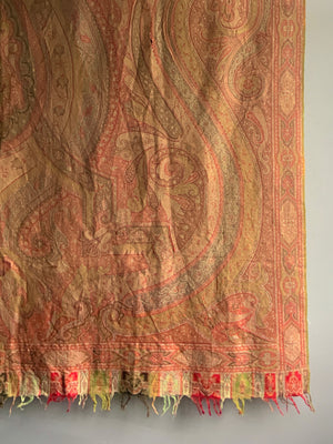 Paisley shawl fragment as found (153 x 156cm)