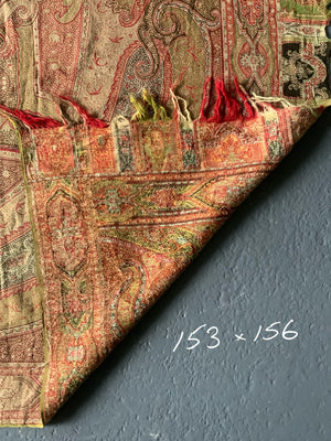 Paisley shawl fragment as found (153 x 156cm)