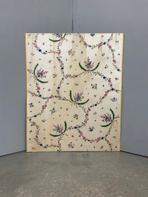 Canton antique Chinese painted silk mounted (96 x 74cm)