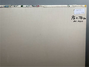 Canton antique Chinese painted silk mounted (96 x 74cm)