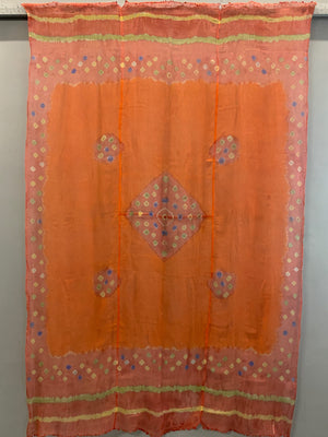 Rajasthan or Gujarat summer tie-dye bandhani shawl (206 x 134cm)