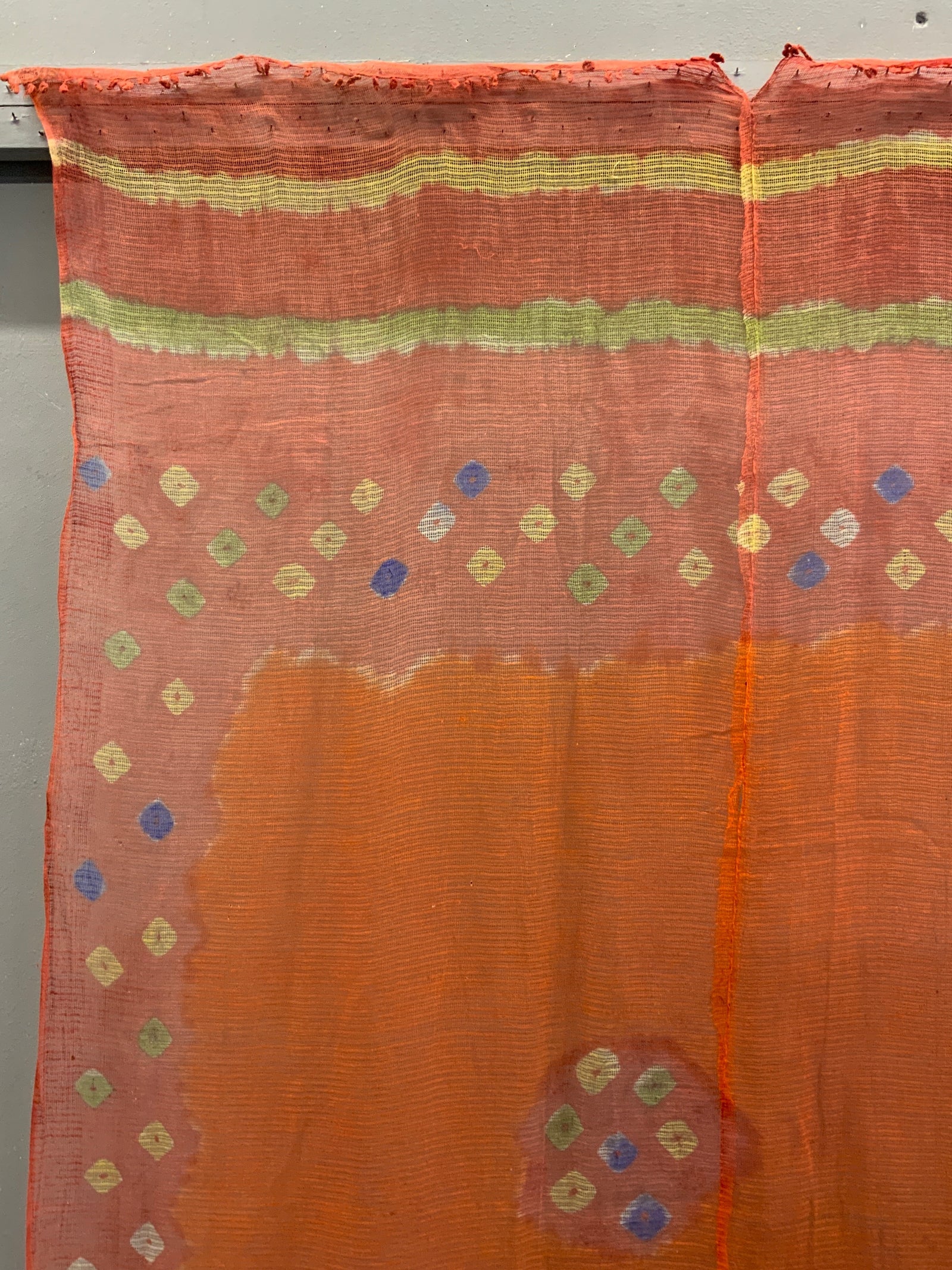 Rajasthan or Gujarat summer tie-dye bandhani shawl (206 x 134cm)